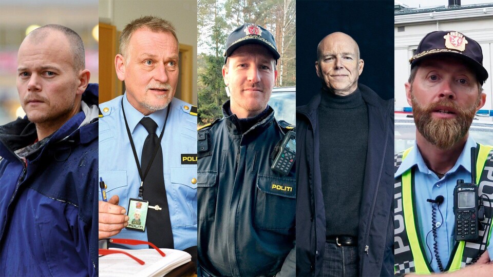 Espen Molland, Hans Roar Rasmussen, Morten Helland, Per Fronth og Wictor Furøy er de fem kandidatene til Politiforums Ærespris 2018.