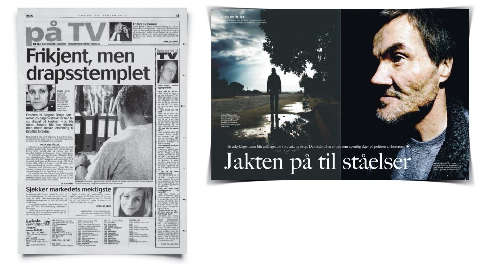 PÅMINNELSENE: Stian Elle kom aldri unna Birgitte Tengs-saken. Med jevne mellomrom ble han påminnet om hva han hadde vært en del av - som i da fetteren sto fram i dokumentaren «Tilståelsen» på TV2 i 2002, og når Dagbladet Magasinet kjørte en åtte sider lang reportasje om manipulative avhør i 2005. Der med intervjuer av både fetteren og Asbjørn Rachlew. PÅMINNELSENE: Stian Elle kom aldri unna Birgitte Tengs-saken. Med jevne mellomrom ble han påminnet om hva han hadde vært en del av - som i da fetteren sto fram i dokumentaren «Tilståelsen» på TV2 i 2002, og når Dagbladet Magasinet kjørte en åtte sider lang reportasje om manipulative avhør i 2005. Der med intervjuer av både fetteren og Asbjørn Rachlew.