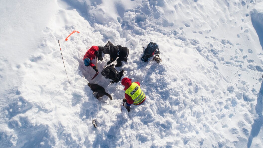 TIDSPRESS: Når noen er begravd i snøskred, er det ingen tid å miste for å få dem ut i live. TIDSPRESS: Når noen er begravd i snøskred, er det ingen tid å miste for å få dem ut i live.