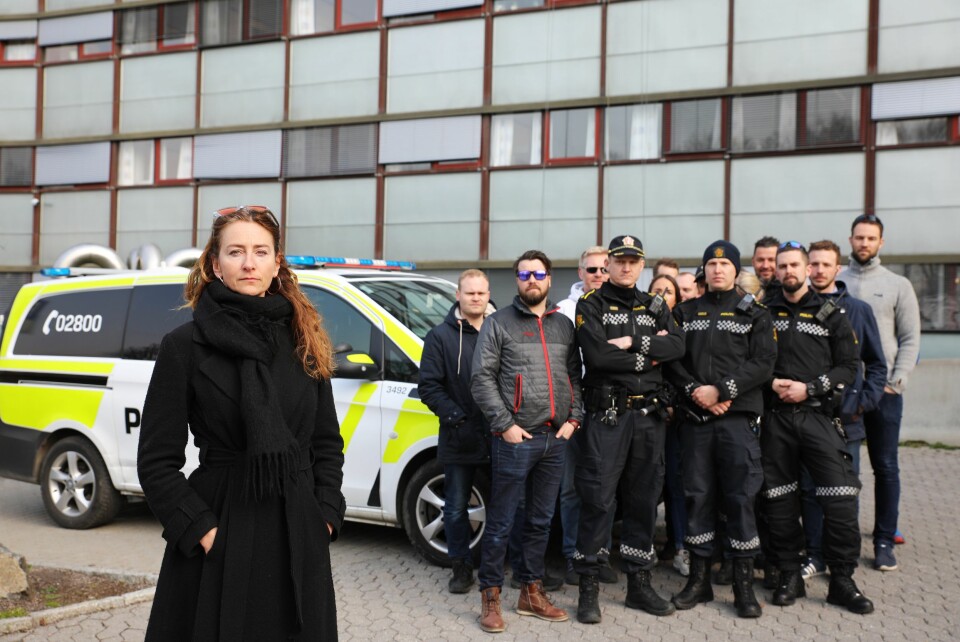 BLE INNFØRT: Kristin Aga, leder i Oslo politiforening, og en rekke operative politifolk i Oslo reagerer på den nye turnusen hvor de må jobbe fire av ti helger.