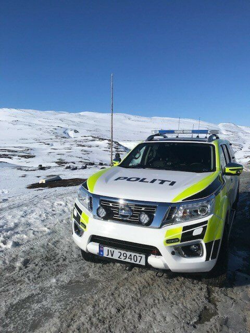 Politiets nye Nissan Navara pickup.
