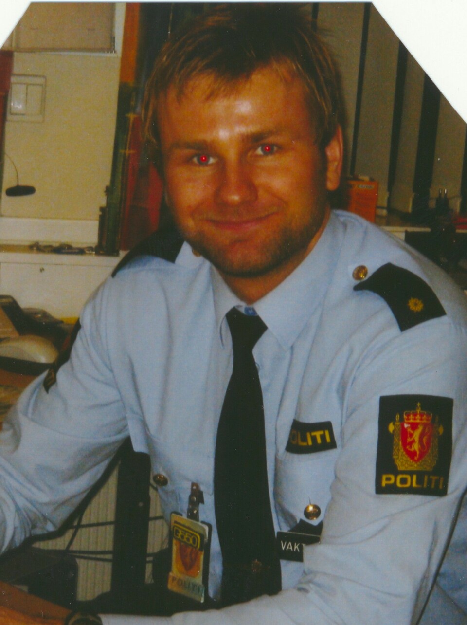 DRØMMEJOBBEN: Det var politi Stian skulle bli. Her er han på jobb i Lillestrøm i 2007.