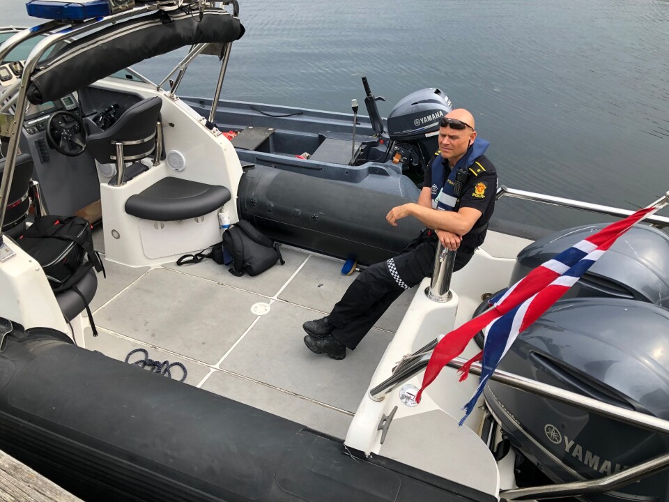 TRE POLITIBÅTER I AGDER: Her er politibåten som er stasjonert i Kristiansand.