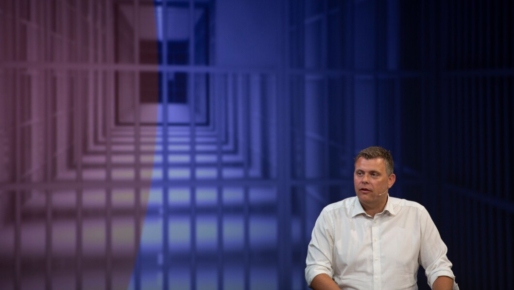 Justisminister Jøran Kallmyr (Frp) under en kriminalpolitisk debatt i Arendalsuka 2019. Justisminister Jøran Kallmyr (Frp) under en kriminalpolitisk debatt i Arendalsuka 2019.