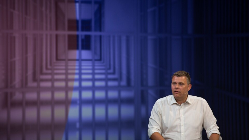 Justisminister Jøran Kallmyr (Frp) under en kriminalpolitisk debatt i Arendalsuka 2019.