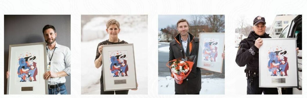 FIRKLØVER: Robin Schaefer, Eva Birkenfeldt Ragde, Asbjørn Rachlew og Espen Molland er tidligere vinnere av Politiforums Ærespris. FIRKLØVER: Robin Schaefer, Eva Birkenfeldt Ragde, Asbjørn Rachlew og Espen Molland er tidligere vinnere av Politiforums Ærespris.
