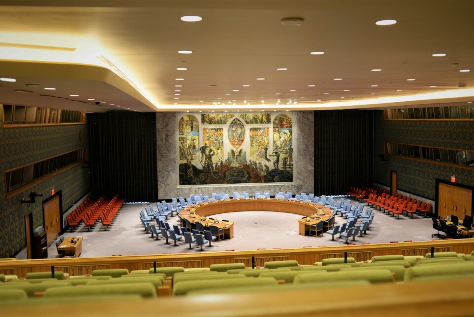 VERDENSROM: Norge ønsker en plass i FNs sikkerhetsråd i perioden 2021-22. Canada, Irland og Norge kjemper om to ledige plasser.