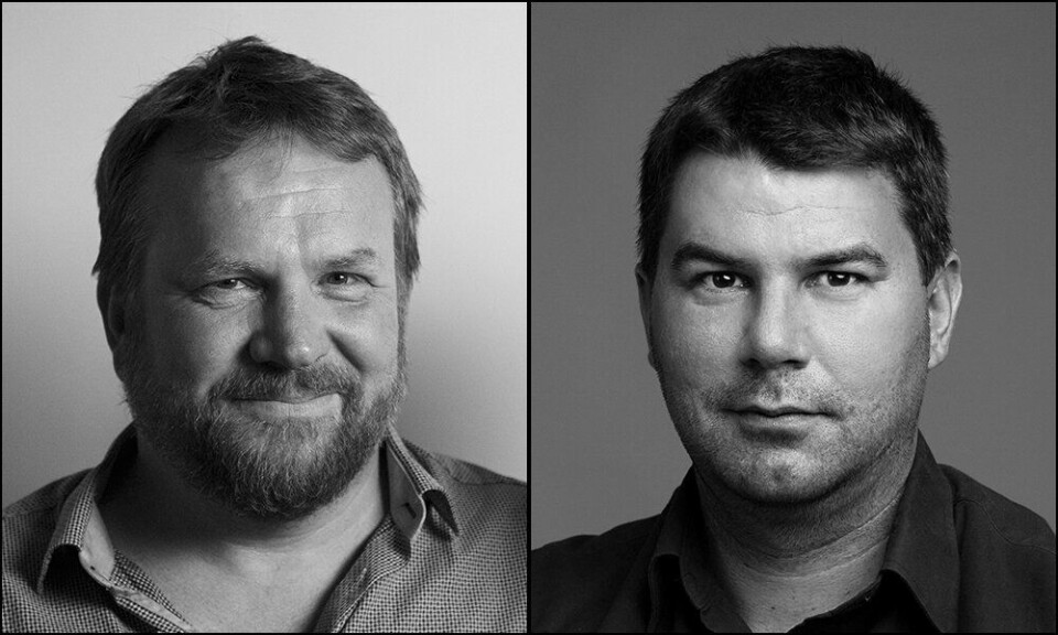 TO STEMMER: Bård Dyrdal (til venstre) og Jan Erik Bresil svarer på spørsmål knyttet til Politiforums cannabis-reportasje fra Colorado, USA.