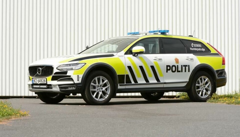 Volvo V90 CC er politiets patruljebil i kategorien liten patruljebil.