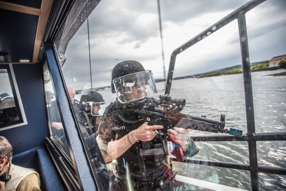 Bildet er tatt under en PLIVO-øvelse (pågående livstruende vold) i 2015.