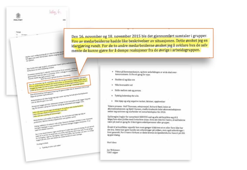 «WEHRMANN-RAPPORTEN» FULGTE OPP VARSLINGEN FRA 2013: Dialog, tydelig lederskap og klare beslutninger, var blant forbedringspunktene som ble trukket fram i etterkant av at Vestbakken og tre andre varslet om arbeidsmiljøet i 2013. «WEHRMANN-RAPPORTEN» FULGTE OPP VARSLINGEN FRA 2013: Dialog, tydelig lederskap og klare beslutninger, var blant forbedringspunktene som ble trukket fram i etterkant av at Vestbakken og tre andre varslet om arbeidsmiljøet i 2013.