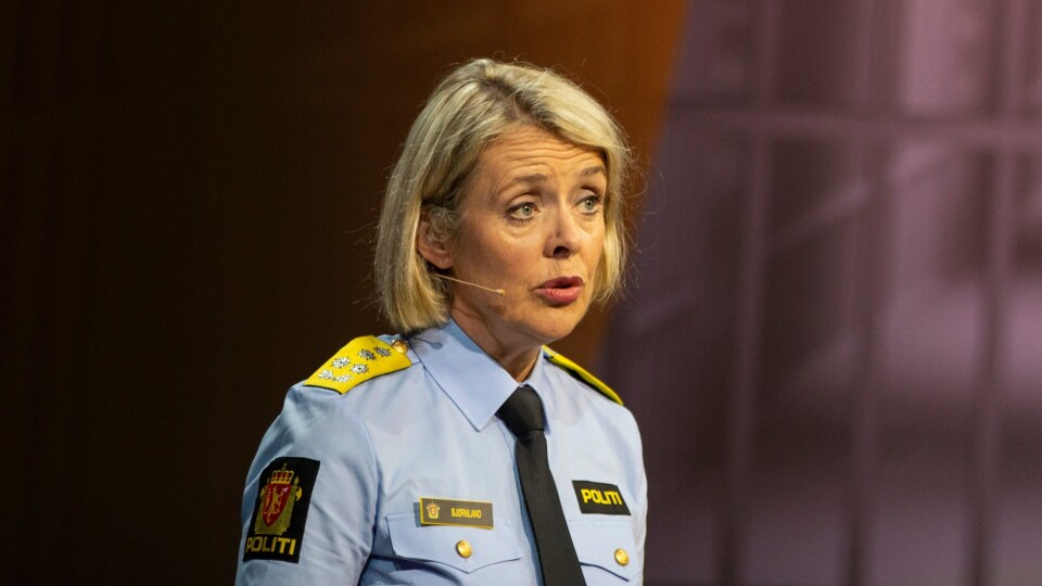 Politidirektør Benedicte Bjørnland. Politidirektør Benedicte Bjørnland.