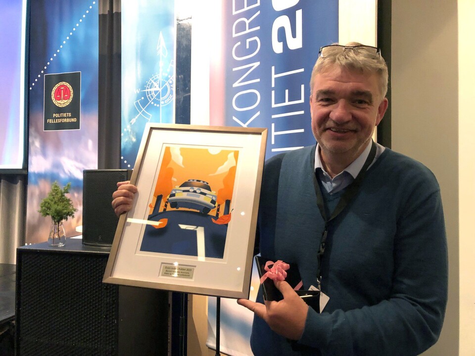 PRISVINNER: Øyvind Verpeide er ikke bare lensmann på tiende året, han ble også Årets politileder i 2019.