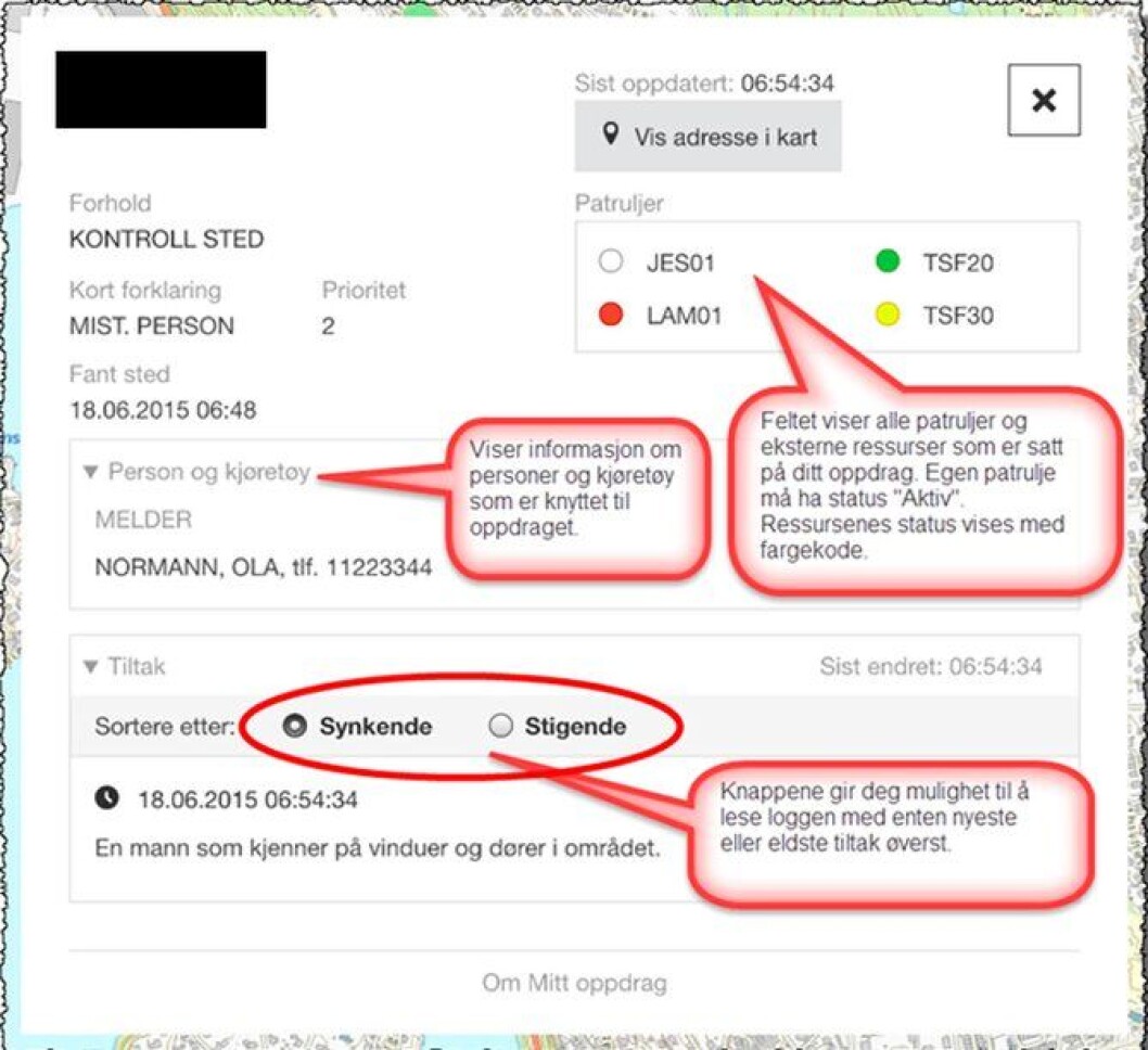 Slik vil informasjonen bli formidlet gjennom appen. Slik vil informasjonen bli formidlet gjennom appen.