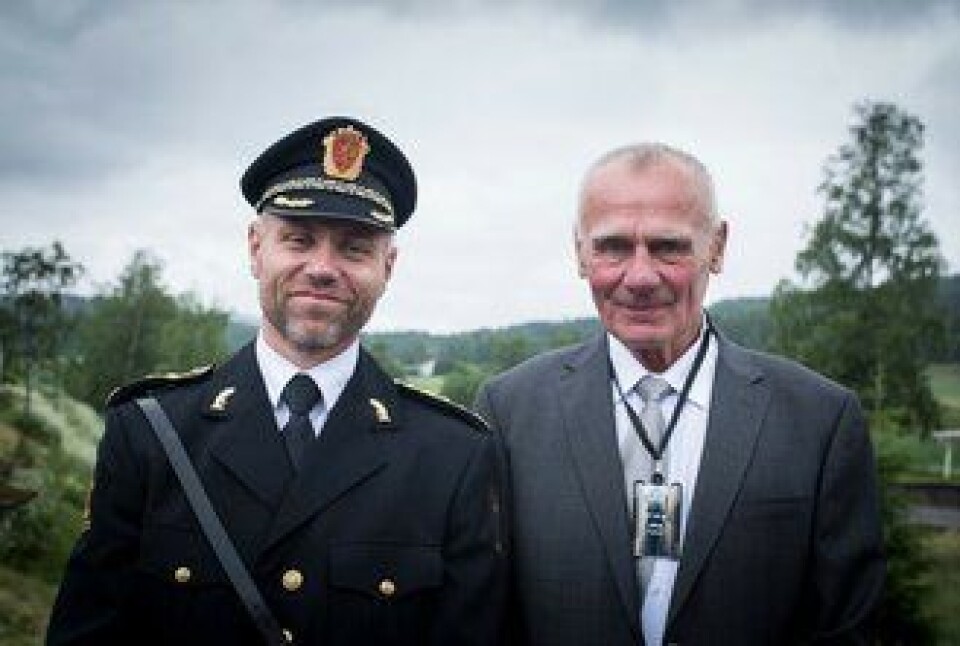 Helge Mehus, nåværende Deltas-sjef, og Torleiv Vika, den aller første.