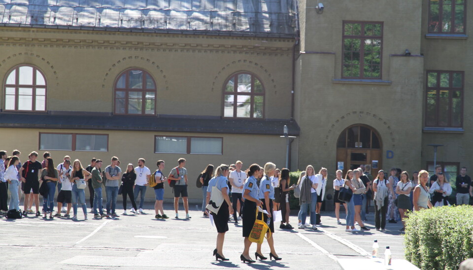 I dag startet studieåret for politistudentene ved alle Politihøgskolens studiesteder. Her fra Politihøgskolen i Oslo.