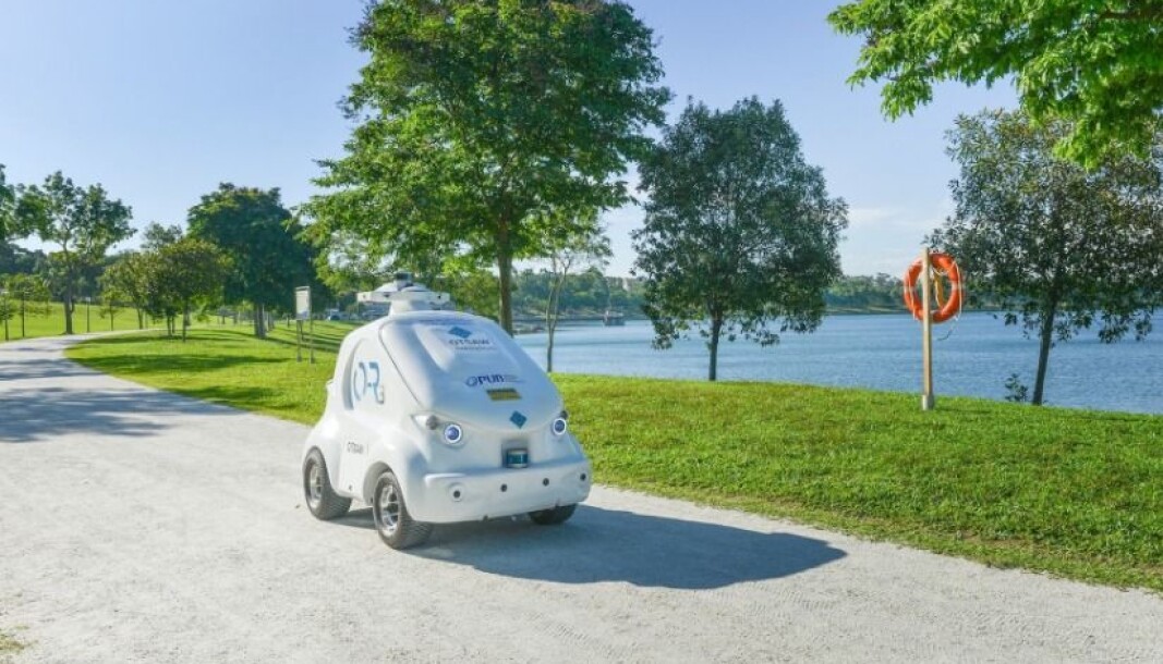 Roboten O-R3 ute på patrulje. Roboten O-R3 ute på patrulje.
