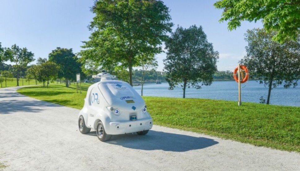 Roboten O-R3 ute på patrulje.