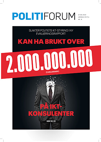 SLAKTES: Evalueringsrappor-
ten, som Politiforum omtalte i forrige utgave, konkluderer med at politiet har en rekke betydelige IKT-utfordringer, og anbefaler at dagens IKT-
tjenester «skrotes». SLAKTES: Evalueringsrappor-
ten, som Politiforum omtalte i forrige utgave, konkluderer med at politiet har en rekke betydelige IKT-utfordringer, og anbefaler at dagens IKT-
tjenester «skrotes».