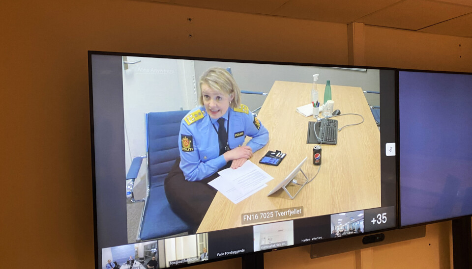 Politidirektør Benedicte Bjørnland annonserer hvem som er kåret til årets leder i politiet 2020. Politidirektør Benedicte Bjørnland annonserer hvem som er kåret til årets leder i politiet 2020.