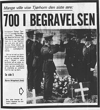 Kollega drept 1973: Politimannen Torkel Tjørhom ble skutt og drept av en rømling på flukt Kollega drept 1973: Politimannen Torkel Tjørhom ble skutt og drept av en rømling på flukt