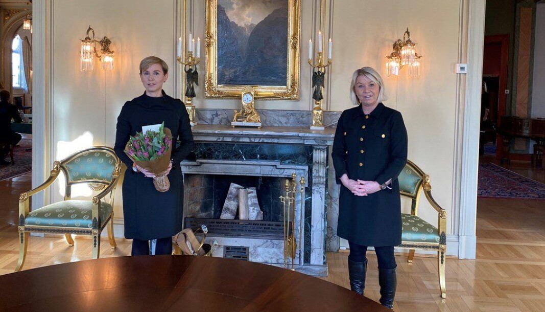 Sofie Nystrøm og Monica Mæland. Sofie Nystrøm og Monica Mæland.