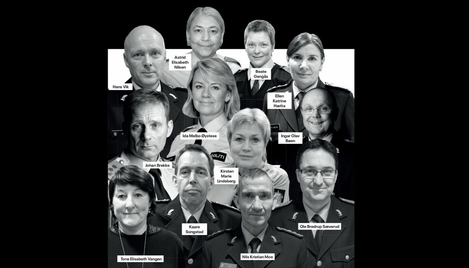Dette var politimestrene i Norge ved inngangen til 2020.