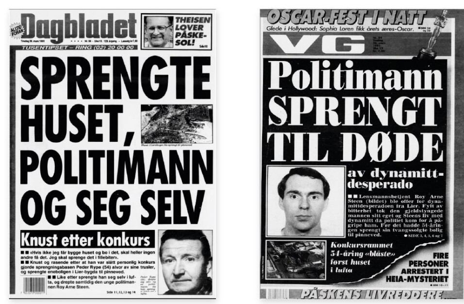 NASJONAL NYHET: Hendelsen ble bredt omtalt i landets aviser da den skjedde, blant annet i Dagbladet og VG. NASJONAL NYHET: Hendelsen ble bredt omtalt i landets aviser da den skjedde, blant annet i Dagbladet og VG.
