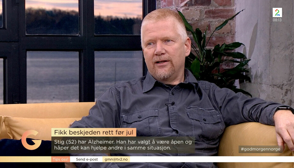 ÅPENHET: – Jeg har et stort ønske og behov for å fronte åpenhet, og ser for meg muligheten til å hjelpe andre i tilsvarende situasjon, sier Tonsjø om hvorfor han fortalte sin historie på God Morgen Norge på TV2.