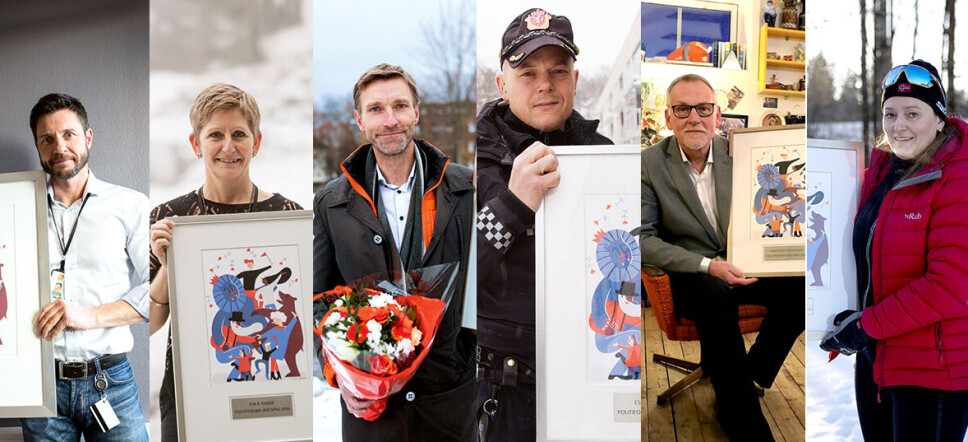 TIDLIGERE VINNERE: Robin Schaefer (2015), Eva Ragde (2016), Asbjørn Rachlew (2017), Espen Molland (2018), Hans Roar Rasmussen (2019) og Inger-Lise Brøste (2020).