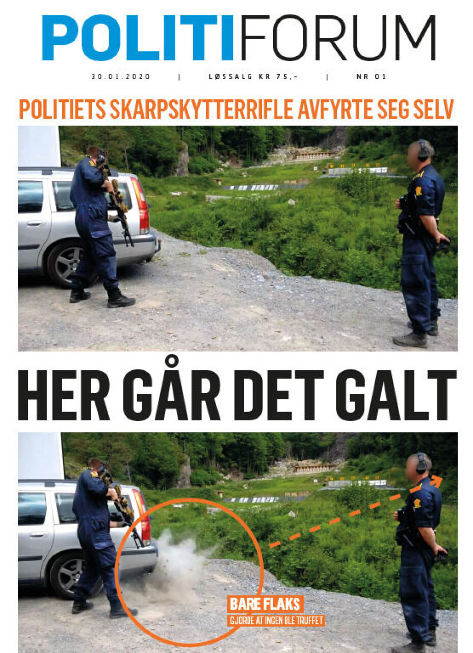 VÅDESKUDD: I fjor kunne Politiforum avsløre at politiets skarpskytterrifle hadde avfyrt seg selv for andre gang. Bare flaks gjorde at ingen ble skadet under hendelsene.