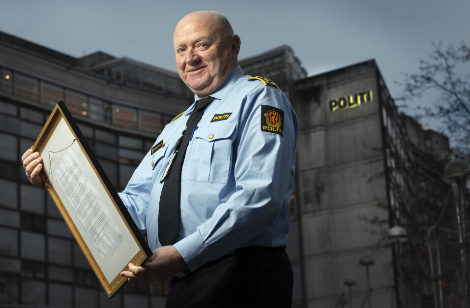 Johan Fredriksen mottok Politiforums Ærespris.