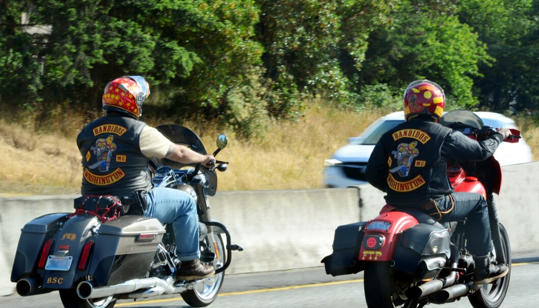Bildet viser to amerikanske medlemmer av MC-klubben Bandidos. Bildet viser to amerikanske medlemmer av MC-klubben Bandidos.
