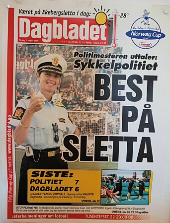 1999: Det var på 90-tallet at politiet ble fast tilstede på Norway Cup.