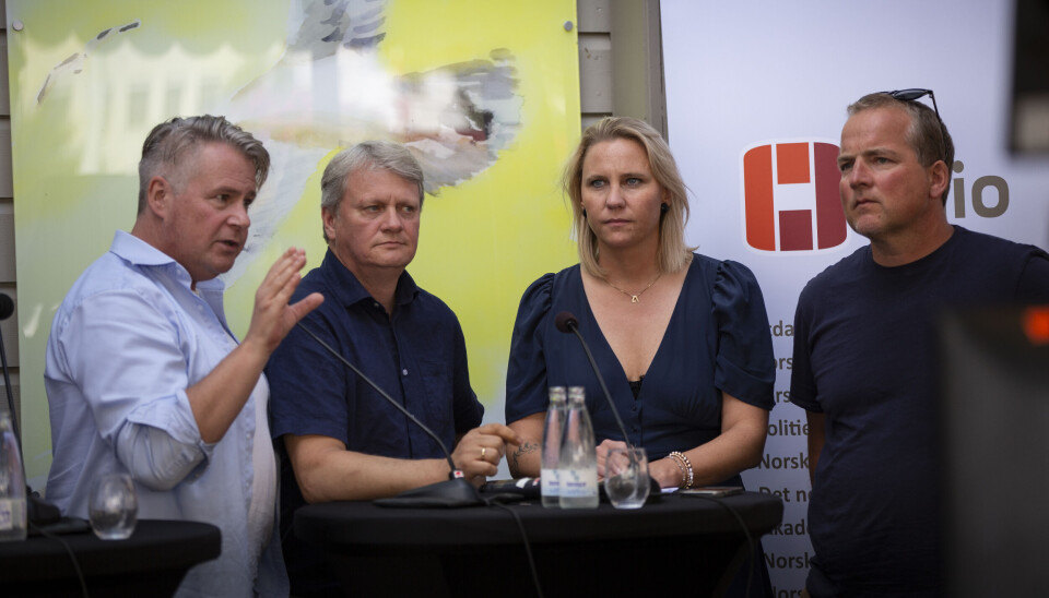 Per-Willy Amundsen (Frp), Ivar B. Prestbakmo (Sp), Maria Aasen-Svensrud (Ap) og Sveinung Stensland (H). Per-Willy Amundsen (Frp), Ivar B. Prestbakmo (Sp), Maria Aasen-Svensrud (Ap) og Sveinung Stensland (H).