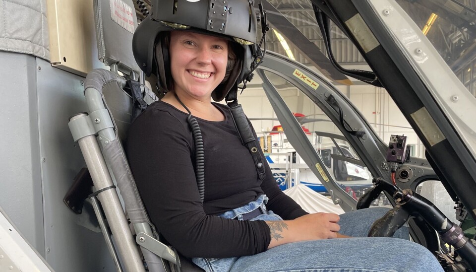 HØYTFLYVENDE: Innleggsforfatteren under besøket hos
helikopterpolitiet i Hannover. HØYTFLYVENDE: Innleggsforfatteren under besøket hos
helikopterpolitiet i Hannover.