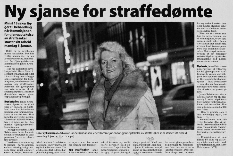 Sjødin: Sviktende politikompetanse i kommisjonen påvirket Viggo Kristiansens gjenopptakelsessak