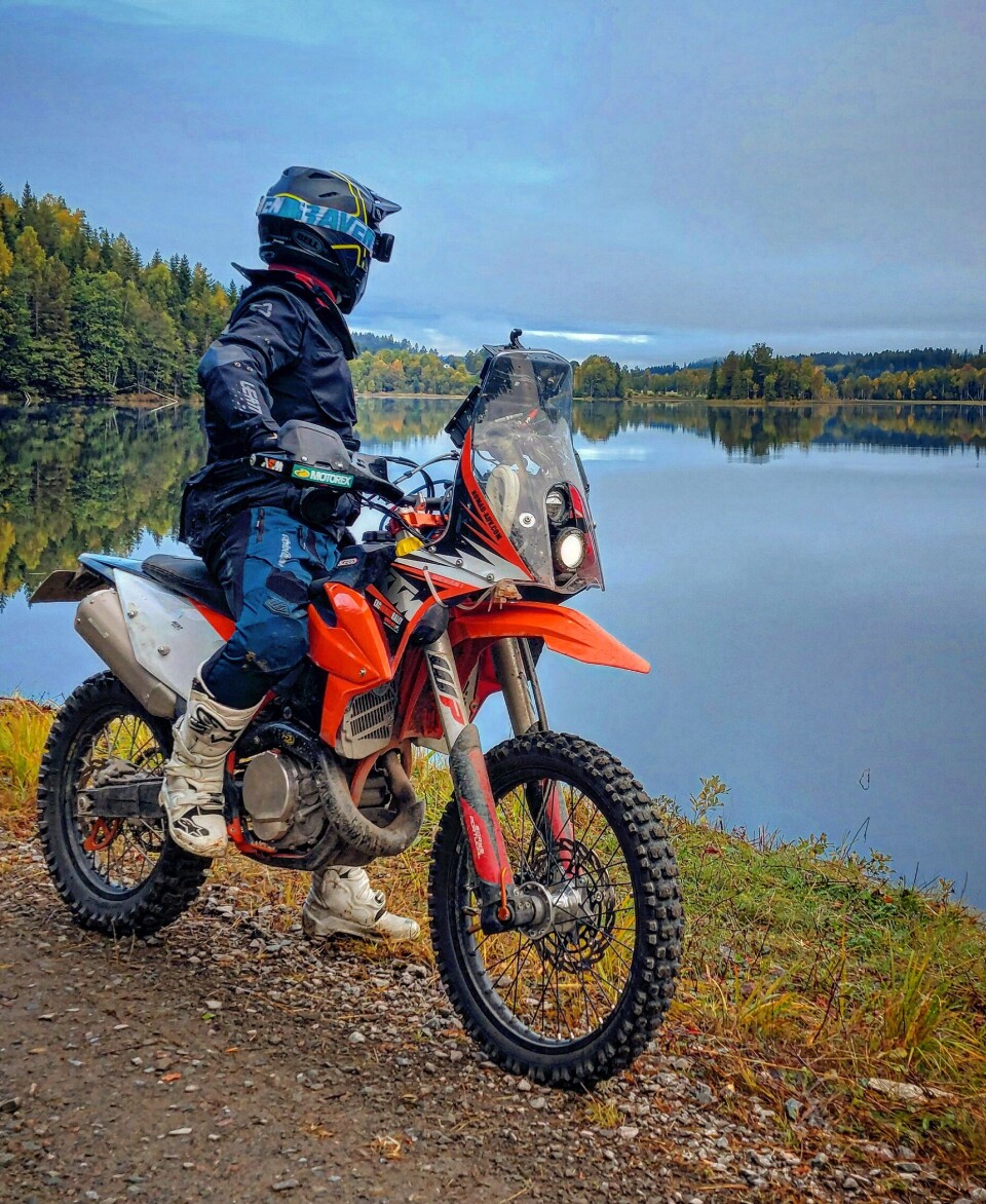 KJØREGLEDE: Motorsykkelen har gitt Espeland mye glede og fine øyeblikk.