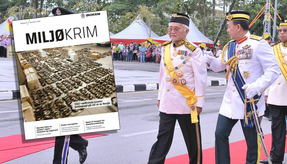 TRUER MED SØKSMÅL: Guvernør Abdul Taib Mahmud i Sarawak på Borneo truer med å saksøke Økokrim for en artikkel i denne utgaven av fagbladet Miljøkrim. Bildet er tatt i forbindelse med guvernørens 82-årsdag i 2018.