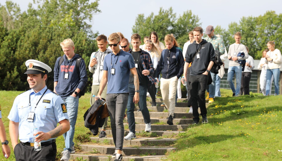 POPULÆRT STUDIE: 3 735 personer har søkt på Politihøgskolens 500 ledige studieplasser. Illustrasjon: Nye studenter på PHS i Stavern i august 2021. POPULÆRT STUDIE: 3 735 personer har søkt på Politihøgskolens 500 ledige studieplasser. Illustrasjon: Nye studenter på PHS i Stavern i august 2021.