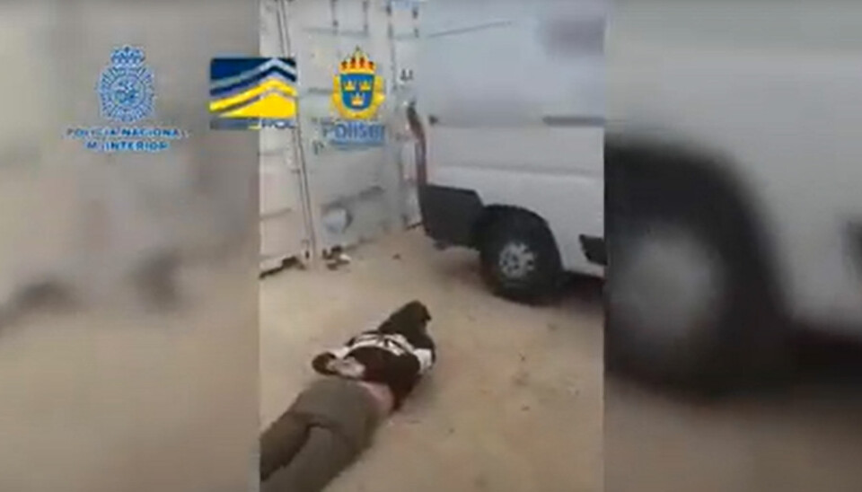 Skjermdump fra en Youtube-video som viser pågripelsene.