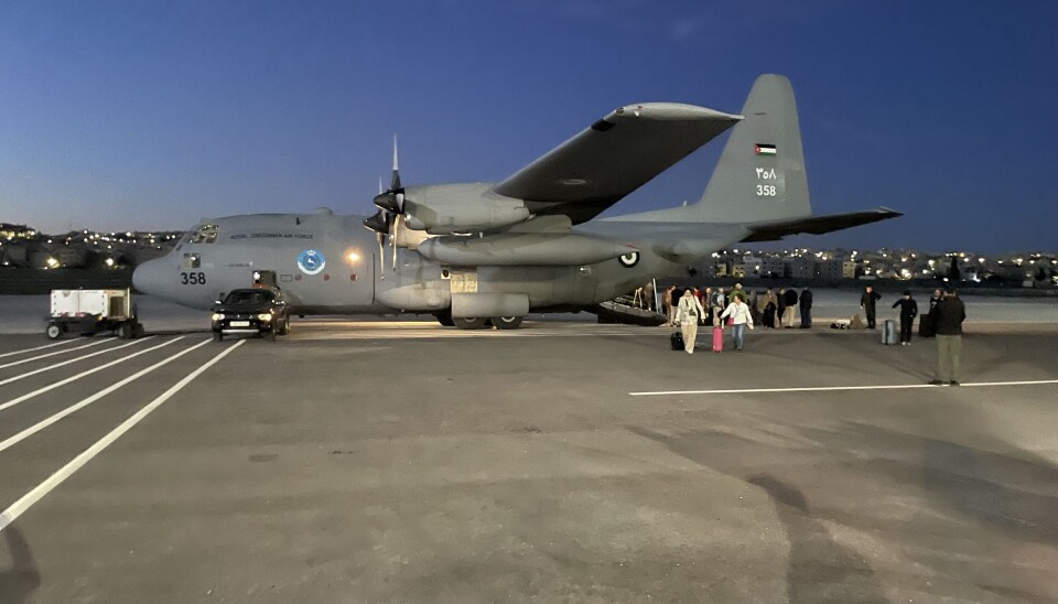 UTVEIEN: Militærflyet til Jordan der Espeland fikk plass.