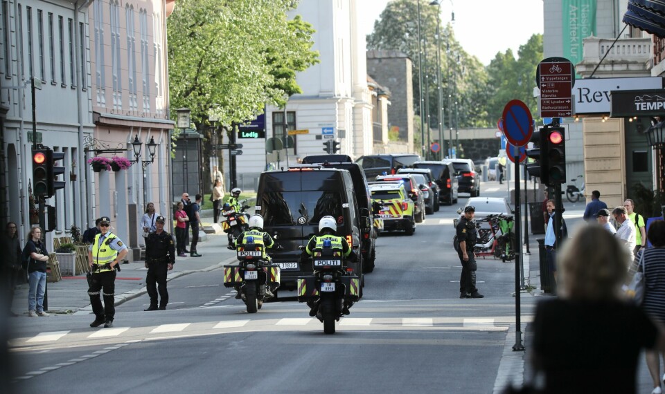 Politiet under Natos utenriksministermøte i Oslo 31. mai og 1. juni 2023.
