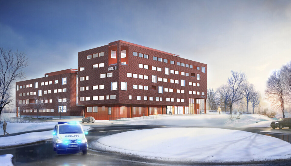 BYGGES: Politihuset på Kjelsrud i Oslo skulle stå ferdig og overtas av politiet oktober 2024 før forsinkelsen.