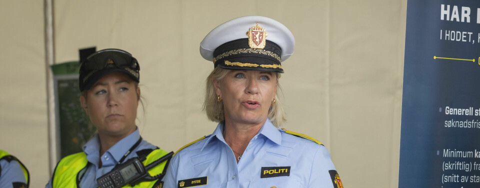 Politimester Ida Melbo Øystese på Ekeberg i forrige uke.