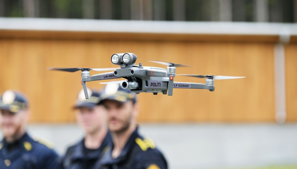 POLITIETS DRONE: Slik ser en av politiets egne droner ut. POLITIETS DRONE: Slik ser en av politiets egne droner ut.