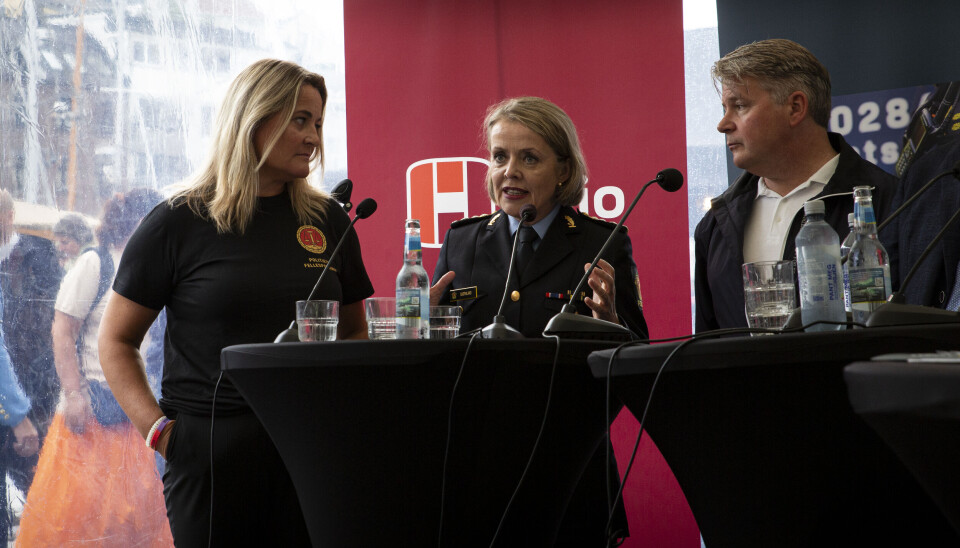PF-leder Unn Alma Skatvold, politidirektør Benedicte Bjørnland og justiskomiteens leder Per-Willy Amundsen (Frp) under PFs debatt på Arendalsuka. PF-leder Unn Alma Skatvold, politidirektør Benedicte Bjørnland og justiskomiteens leder Per-Willy Amundsen (Frp) under PFs debatt på Arendalsuka.