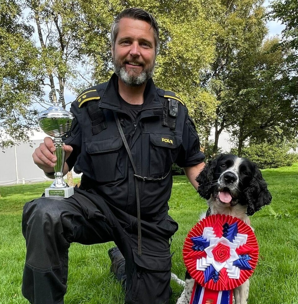 SEIER: Luger tok førsteplassen under NM i Narkotikahund i Stavanger i høst.