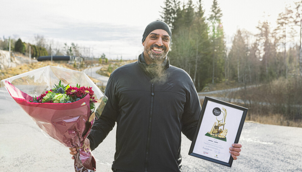 HEDERSMANN: Politibetjent Adnan Naeem etter
at han ble Årets Ildsjel i Oslo.