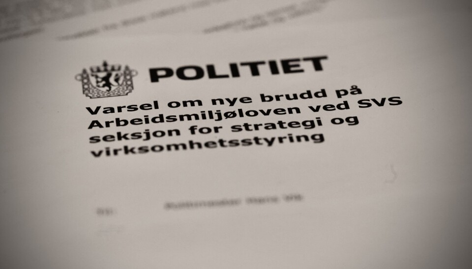 GJENTATTE VARSLER: I et nytt varsel ble det 5. november 2019 slått alarm om nye brudd på arbeidsmiljøloven ved Stab for virksomhetssyring (SVS), som skal bistå politimesteren i Sør-Vest med å ivareta en forsvarlig drift av politidistriktet.